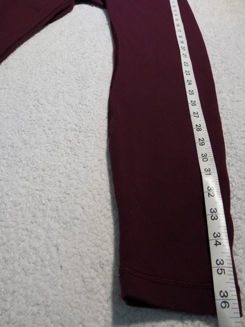 Lululemon Deep Burgundy Performance Leggings Size 10 - Picture 2 of 8